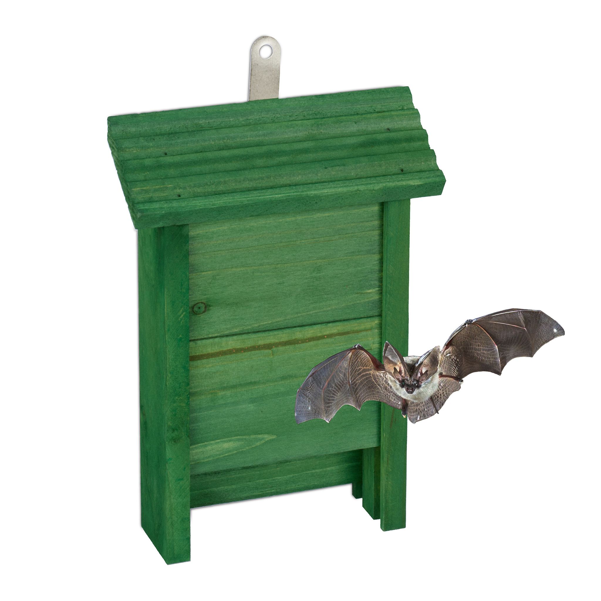 Relaxdays Grün Fledermauskasten, Unterschlupf Für Fledermäuse, Hxbxt: 29 X 18 X 6 Cm, Garten, Fledermaushotel, Holz, - Image 2