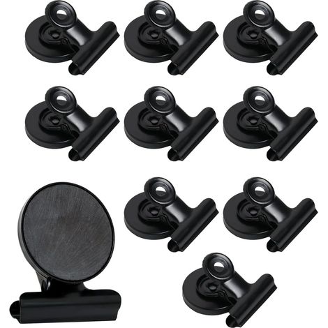 10 Clip Magnetiche Per Frigorifero, 31 Mm, Magneti In Metallo Con Clip, Clip Magnetiche Per Frigorifero, Clip Magnetiche Resistenti Per Frigorifero, Per Cucina, Ufficio, Scuola
