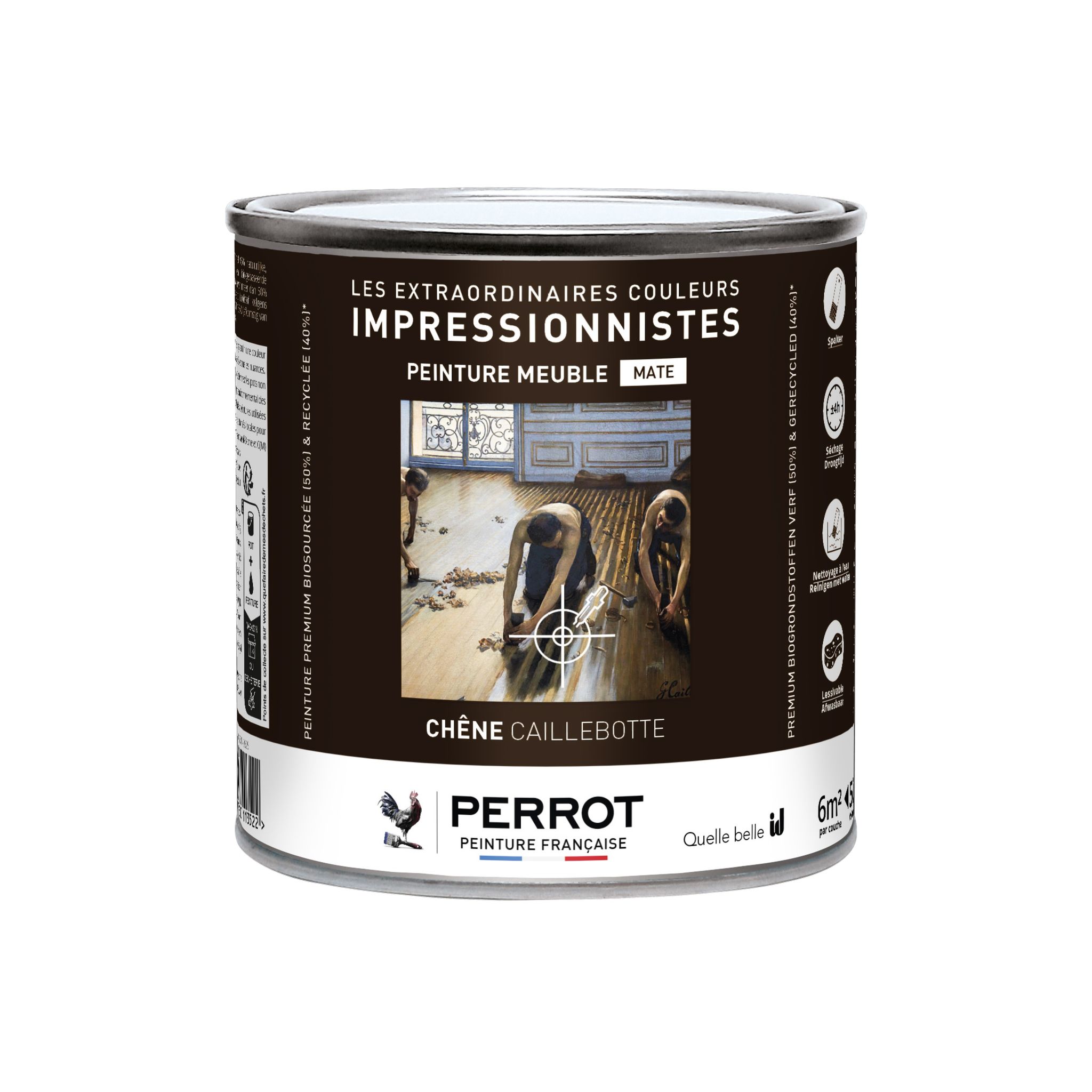 Peinture Mate Pour Meuble Chene Caillebotte 500ml - Perrot