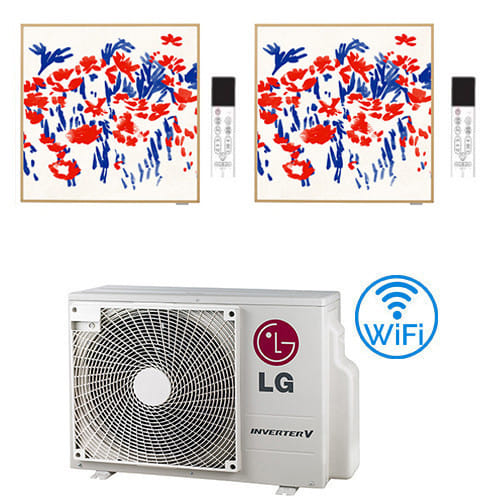 Climatizzatore Condizionatore Lg Artcool Gallery Photo R32 Dual Split Inverter 12000 + 12000 Btu Con U.e. Mu3r21 Novitá Classe A+++/a+