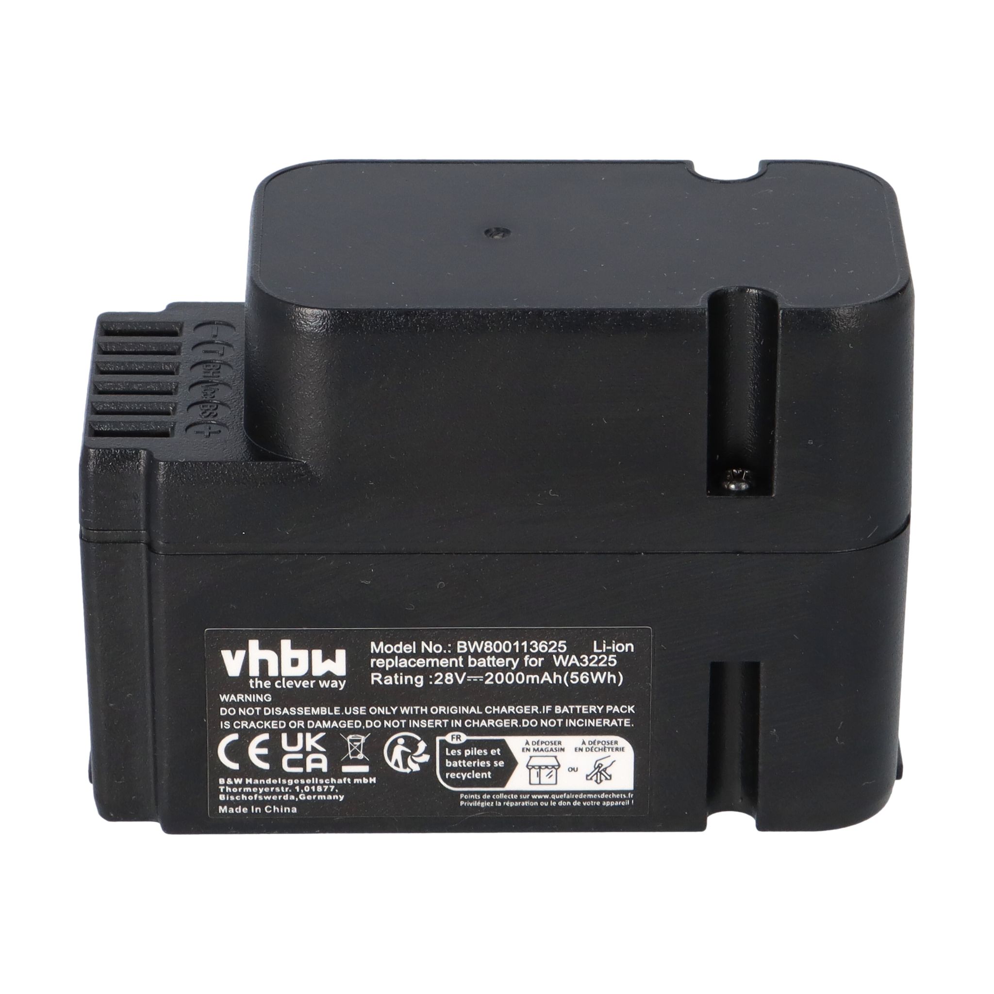 Vhbw Akku Kompatibel Mit Worx Landroid L1500i Wg798e, M 500B Wg755e, M Wg794e, M Wg794edc Mähroboter - Ersatz Für Wa3225, Wa3565 - (Li-Ion, 2000Mah, 28V)