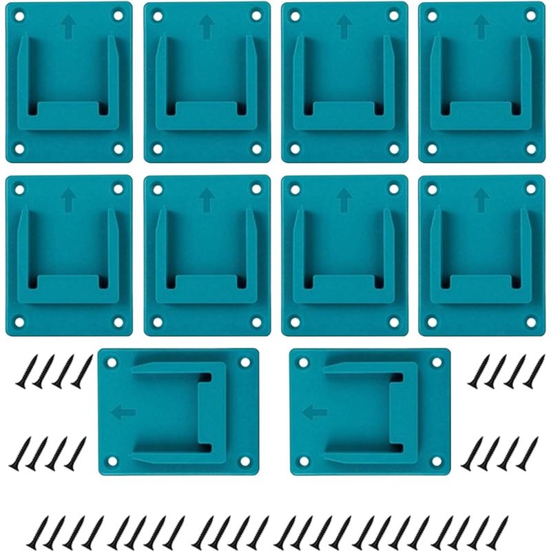 Support de perceuse sans fil 18V et 14.4V, organisateur d'outils pour établi, lot de 10 avec 40 vis