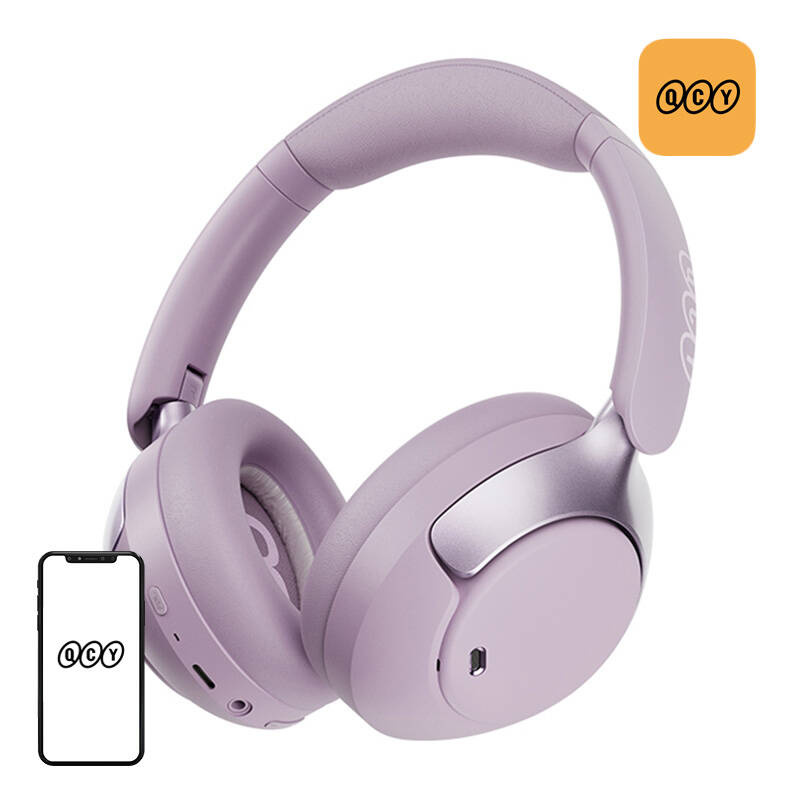 QCY H3 pro (ANC, 40 h, Kabelgebunden, Kabellos), Kopfhörer, Violett - Bild 5