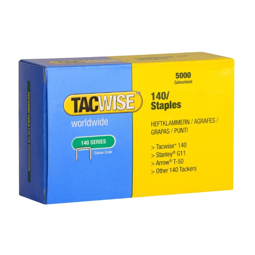 Tacwise - 0340 140 Series 6mm Staples Galvanised - 5000 Pack - Type T50 G 140el