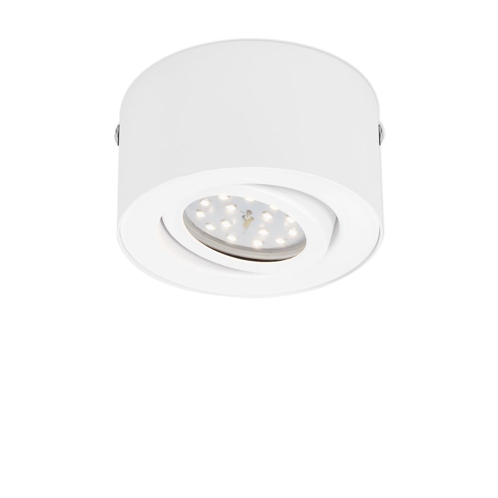 Briloner - Led Aufbauleuchte Deckenlampe 5w Reflektor Schwenkbar Weiß Ø 9cm