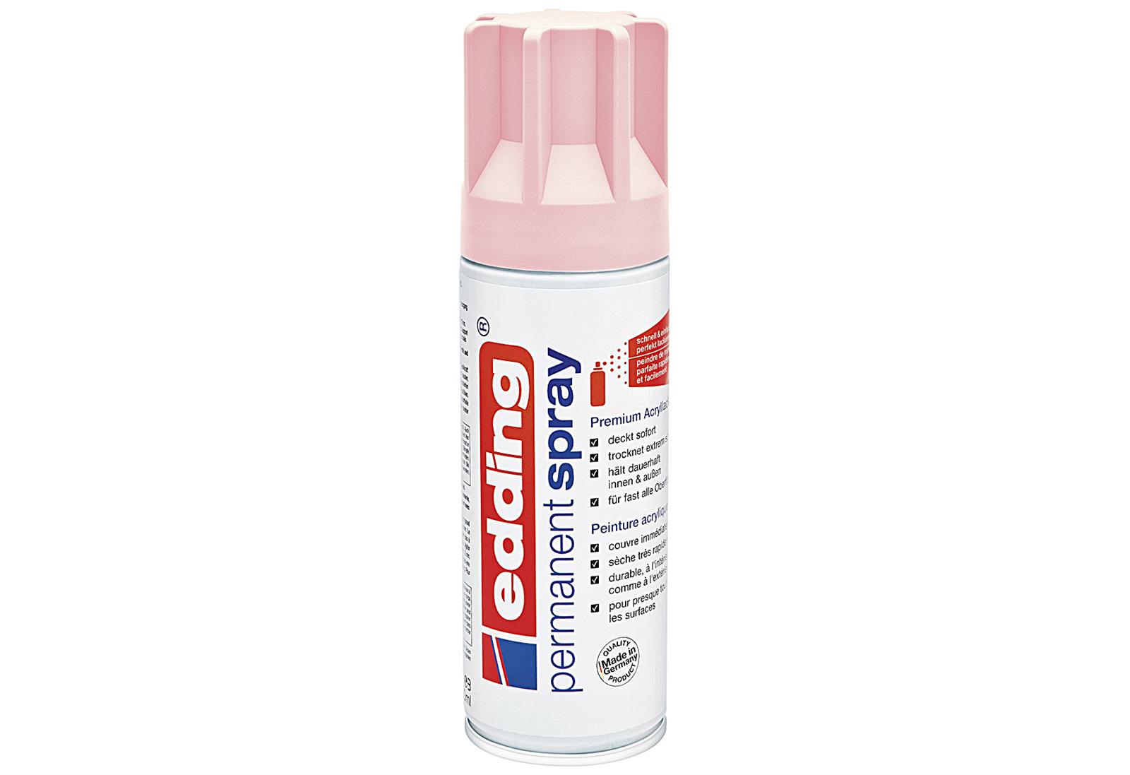 Edding Rosa 5200 Permanent Spray Premium-Acryllack, Seidenmatt, 200Ml, Pastellrosa - Image 3
