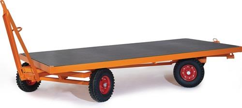 Rollcart Industrieanhänger Mit 2-Achs- Drehschemel- Lenkung 3000X1500mm Luftbereifung 3000Kg Tragkraft 4250448504615