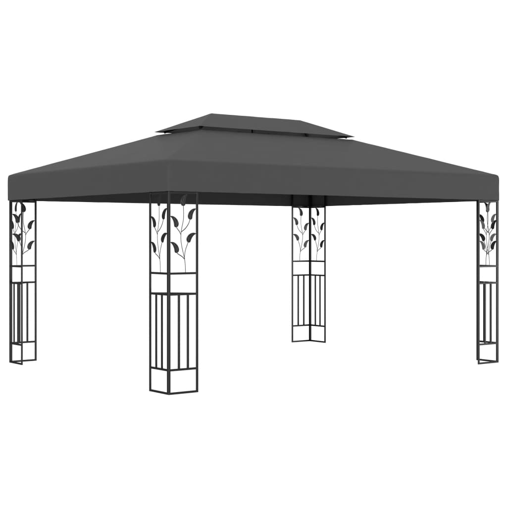 Pavillon Mit Doppeldach 3x4 M Anthrazit Vidaxl