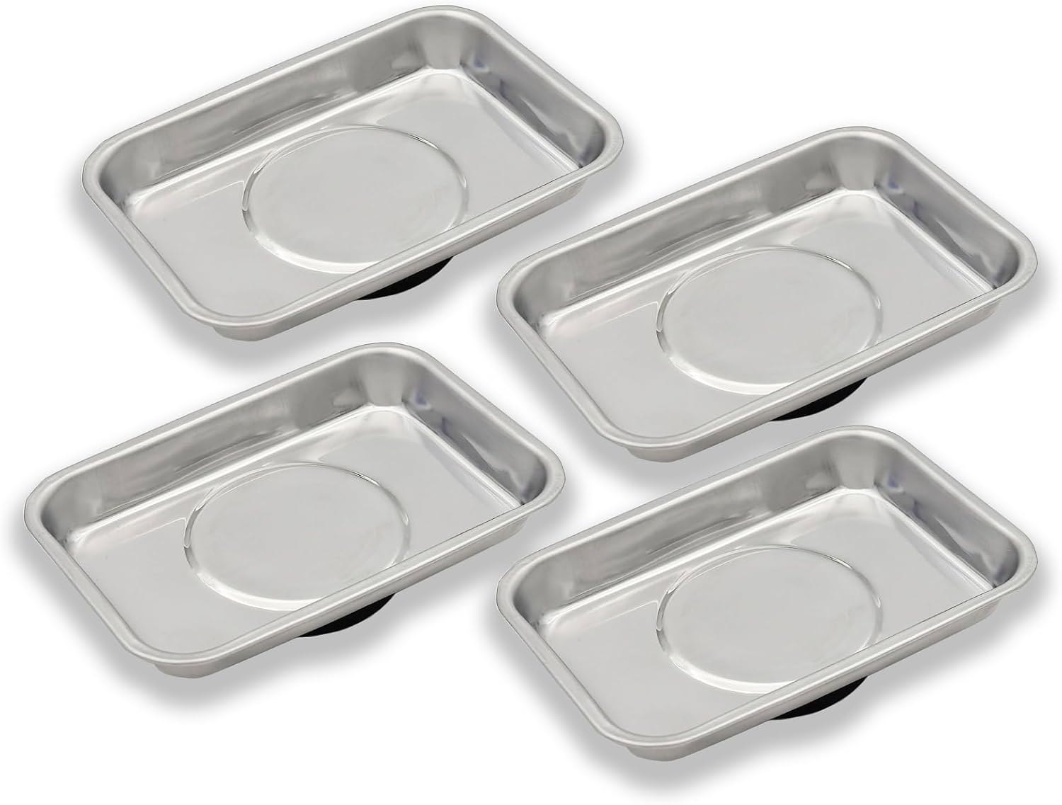 Plateau magnétique en acier inoxydable pour vis et pièces métalliques, 9,3 x 6,5 x 2,6 cm