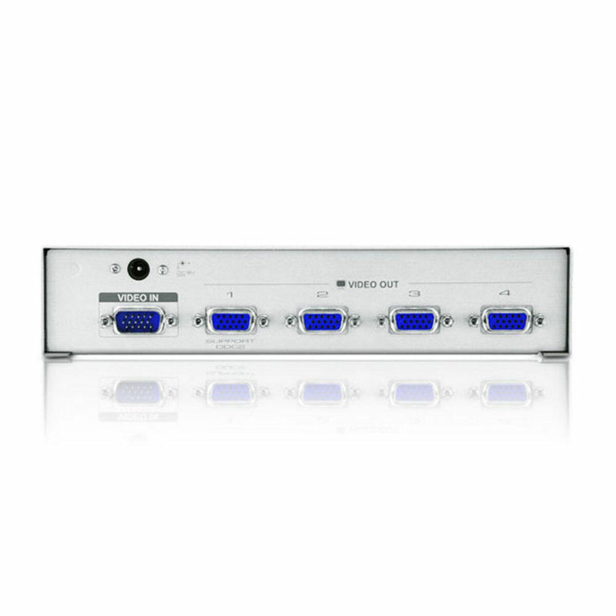ATEN 4-Port-VGA-Splitter (350MHz), VGA, 4x VGA, 1920 x 1440 Pixel, Silber, Metall, 30 m - Bild 7