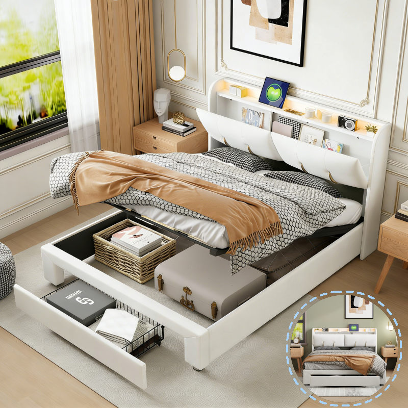 Lit Coffre 140x200 Avec Sommier