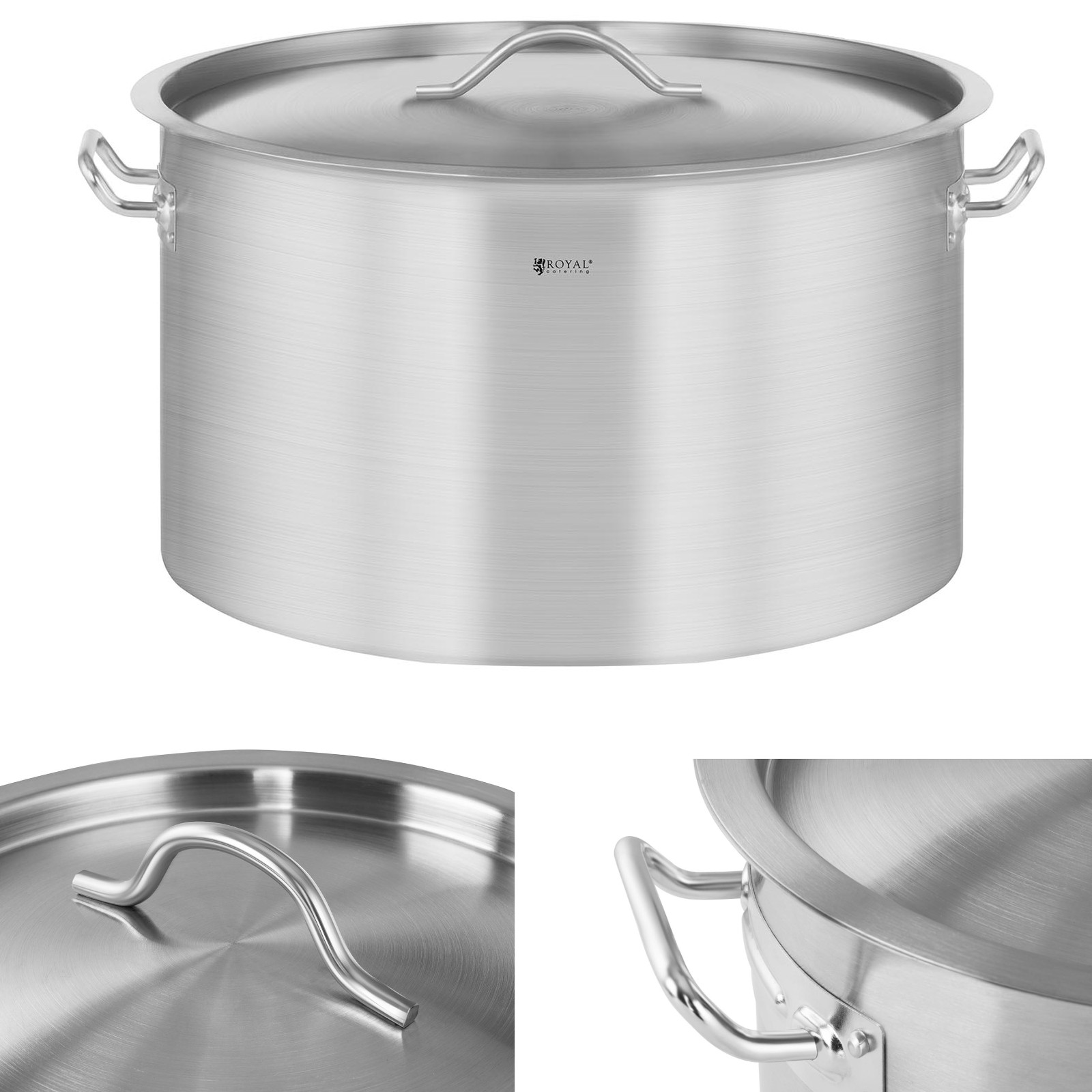 Royal Catering Silber Kochtopf Induktion 31 Liter Kochtopf + Deckel Suppentopf Rostfrei Topf Eintopf, Pfanne + Kochtopf, - Bild 3