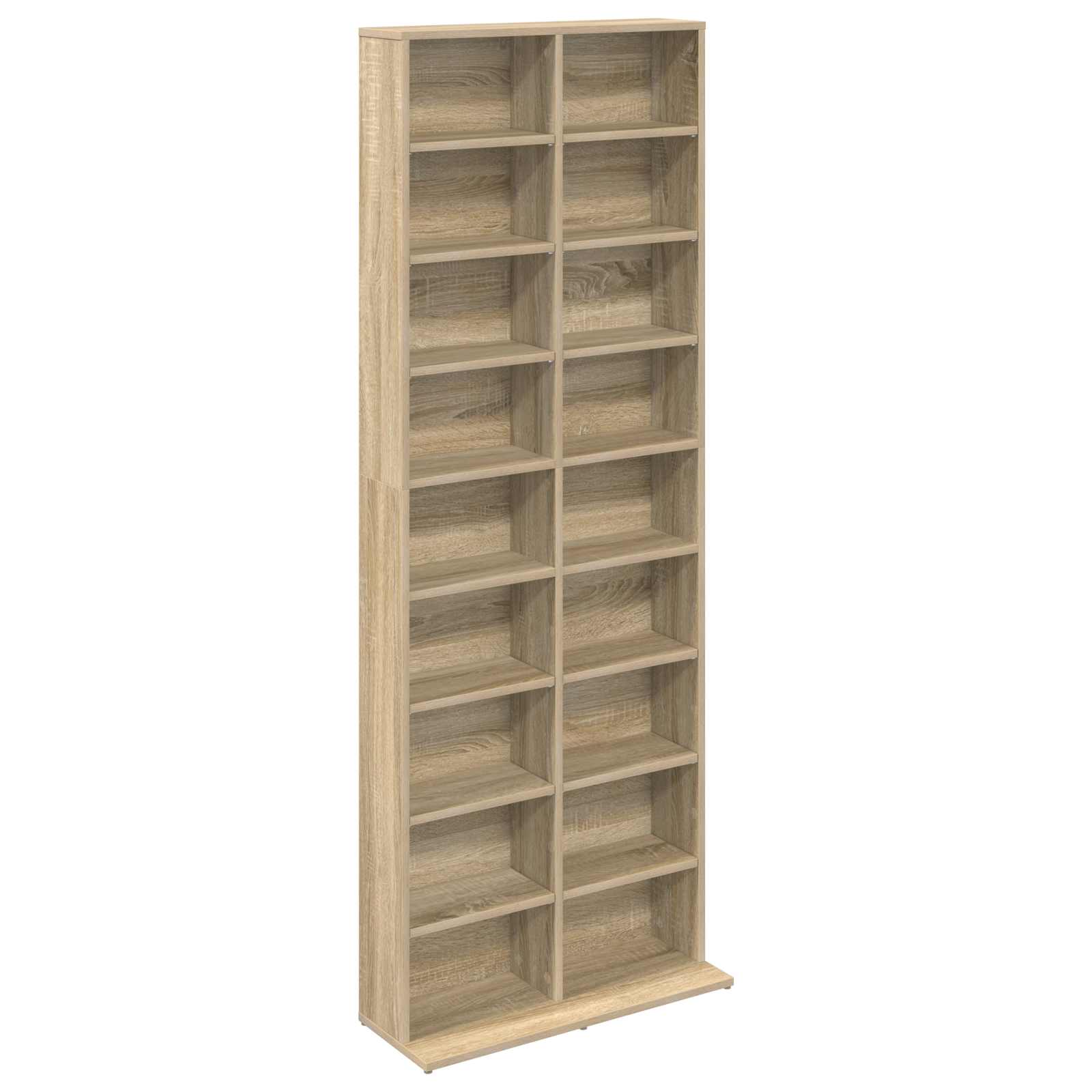 Vidaxl Braun Cd Cabinet Sonoma Oak 65 X 23.5 X 175 Cm Engineered Wood
