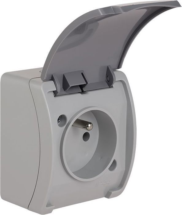 Elektroplast Koala Einzelsteckdose Mit/Ohne (2P+Z) Ip44 Asche Mit Graphitklappe Vg 161-08 61,375 - Bild 3