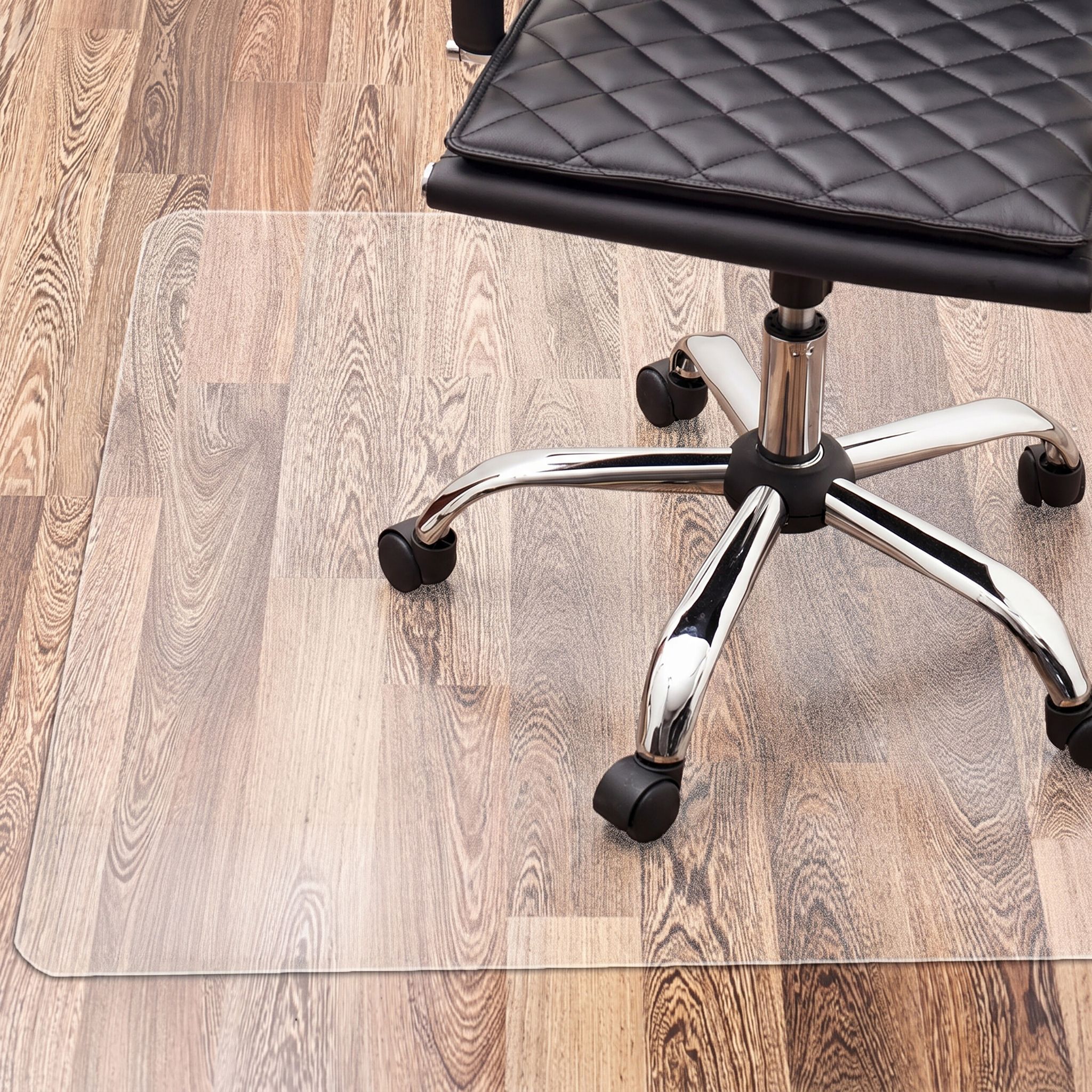 Relaxdays Office Chair Mat, Underlay, Floor Protector, Parquet, Carpet, Non-slip, 90 X 120 Cm, Clear