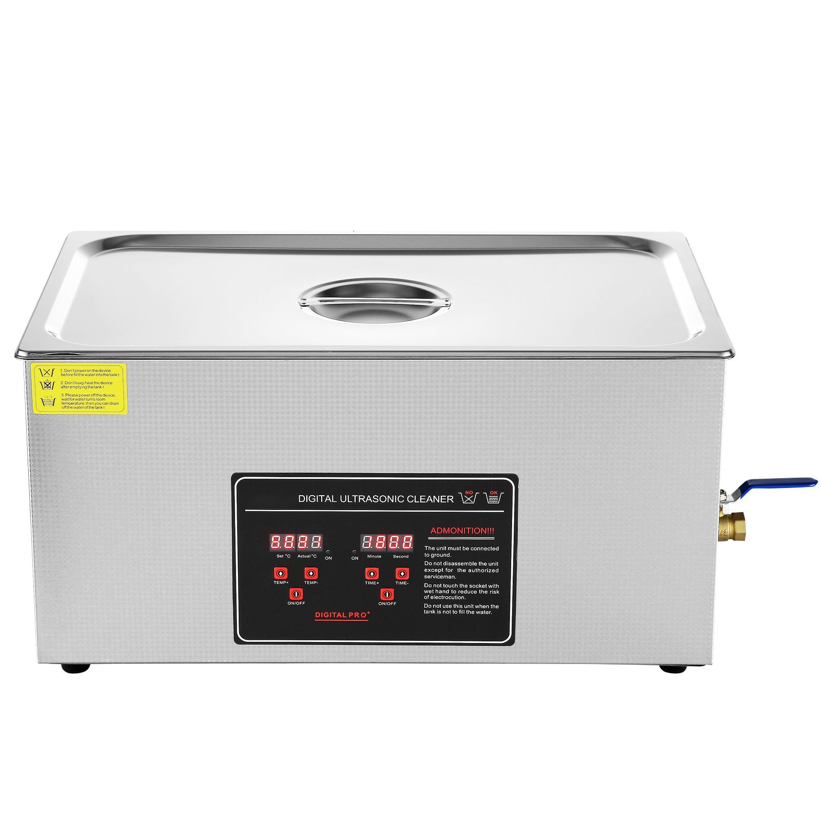 Nettoyeur à ultrasons 22 L avec minuterie et chauffage, cuve inox SUS304, panier inclus