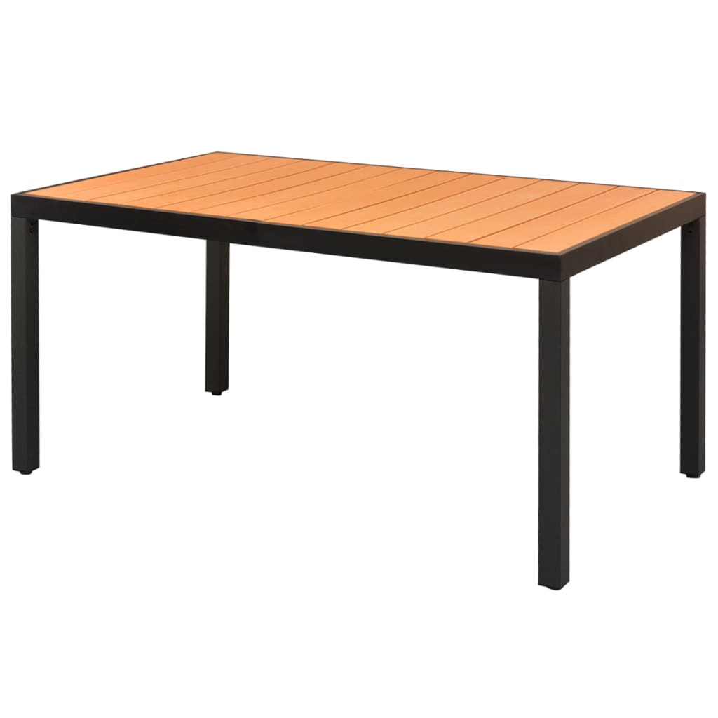 Vidaxl - Garden Table Brown 150x90x74 Cm Aluminium And Wpc