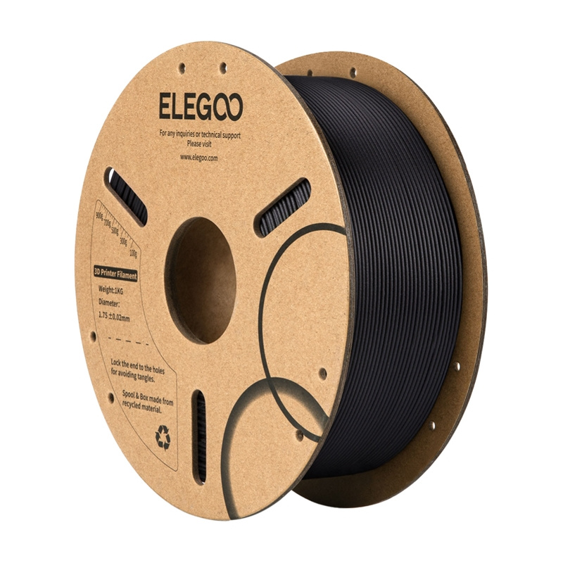 Elegoo PLA-CF Filament (Black) (PLA-CF, 1000 g, 1.75 mm), Filament, Schwarz - Bild 4