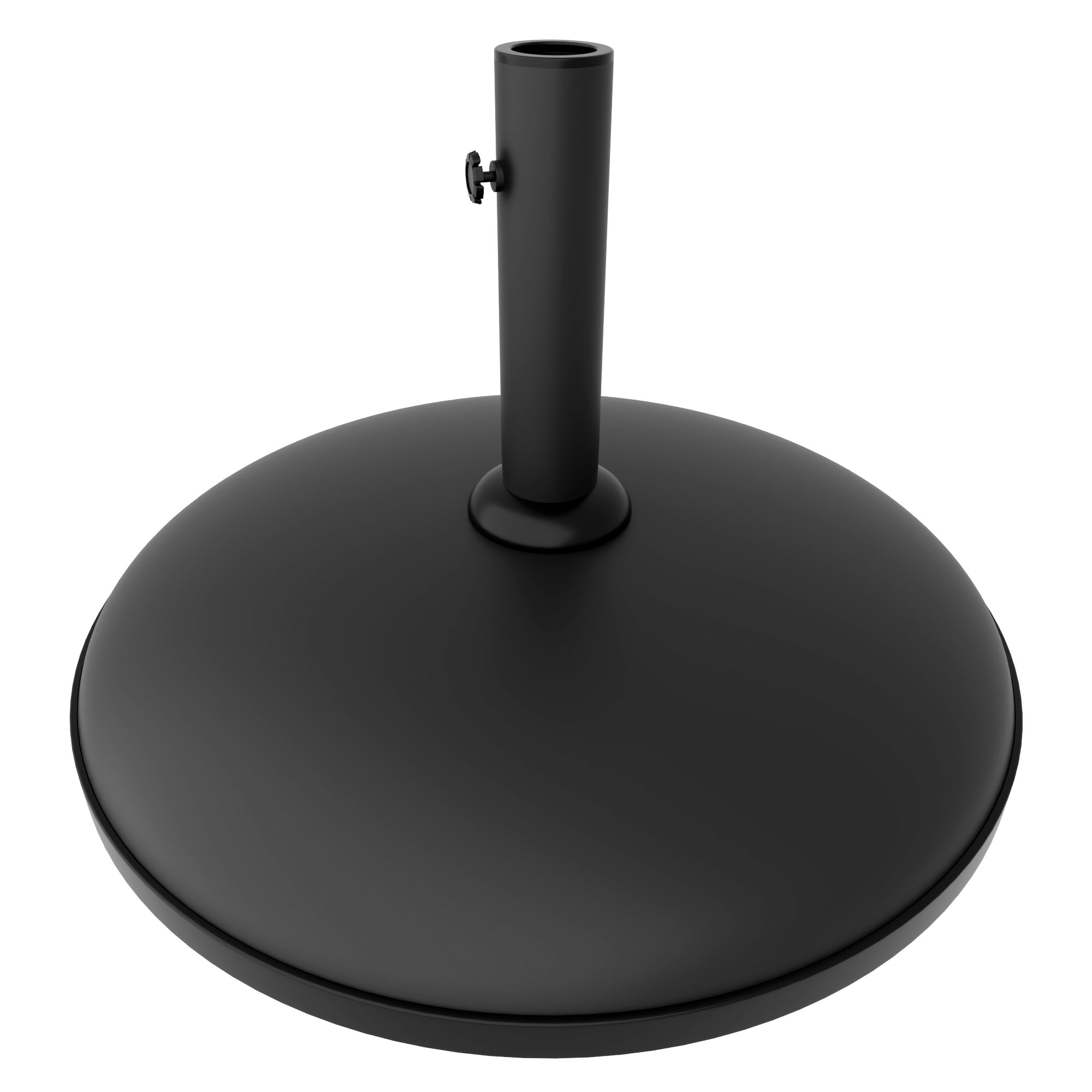 Frankystar - Radika - Base Pour Parasol De Jardin Ronde Diamètre 51 Cm 25 Kg En Ciment Noir