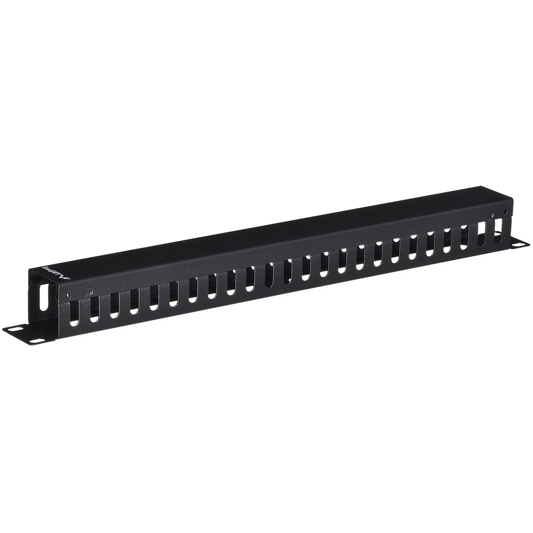 Lanberg 19 " Kabelführungspanel 1 HE Typ A schwarz, Serverschrank Zubehör, Schwarz - Image 5