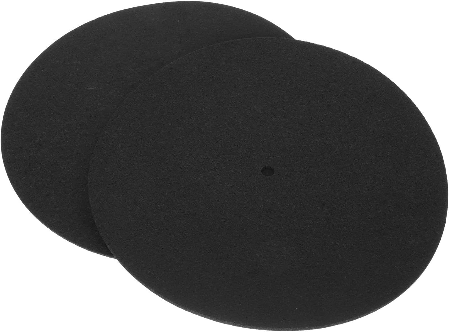 Tapis de protection pour platine vinyle en feutre antidérapant, lot de 2, noir