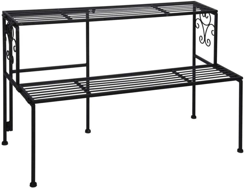 Esschert Design - Etagère Pliante À 2 Niveaux - L 34,5 X L 78,9 X H