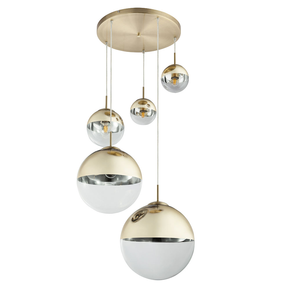 Globo Lighting Hängeleuchte ¦ gold ¦ Maße (cm): H: 150 Ø: 65.0 Lampen & Leuchten > Hängeleuchten - Sconto - Bild 4