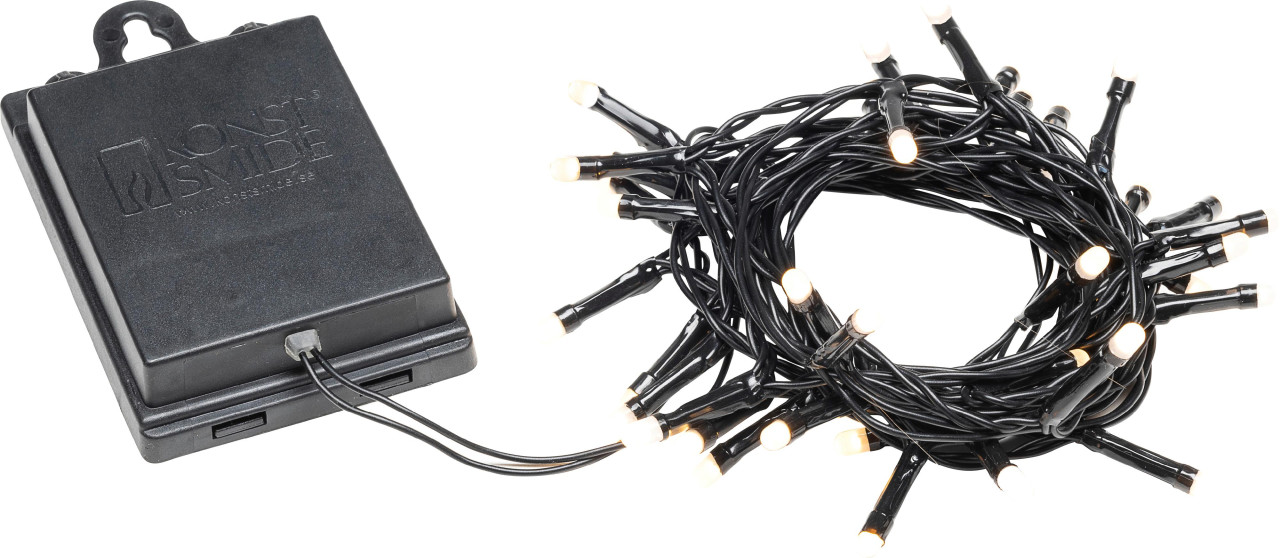 Konstsmide Schwarz 3724-130 Lichterkette Außen Batteriebetrieben Anzahl Leuchtmittel 40 Led Warmweiß Beleu