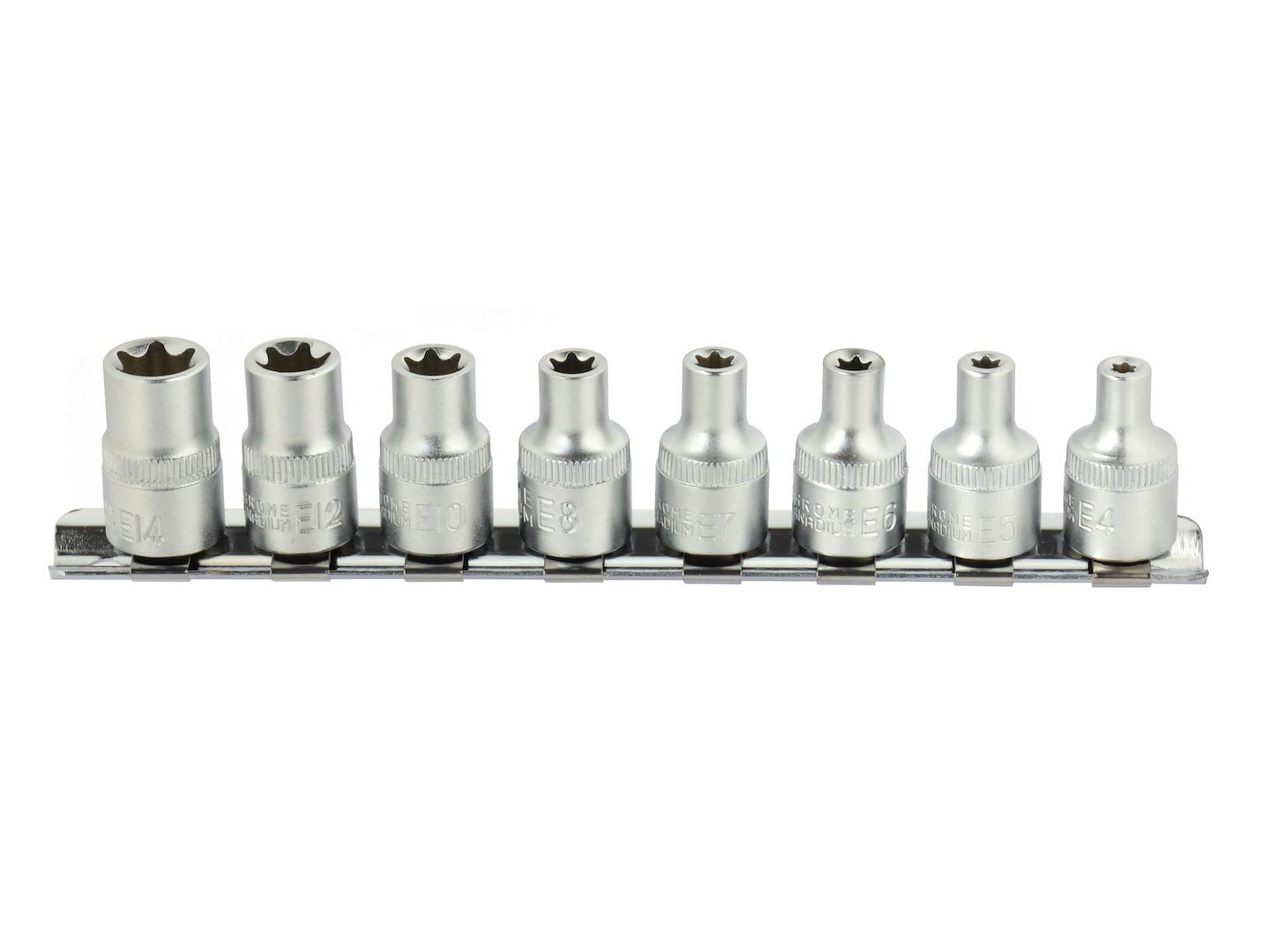 Import 8-teiliger Torx-steckschlüsselsatz E4-14mm 3/8"crv(5/20)