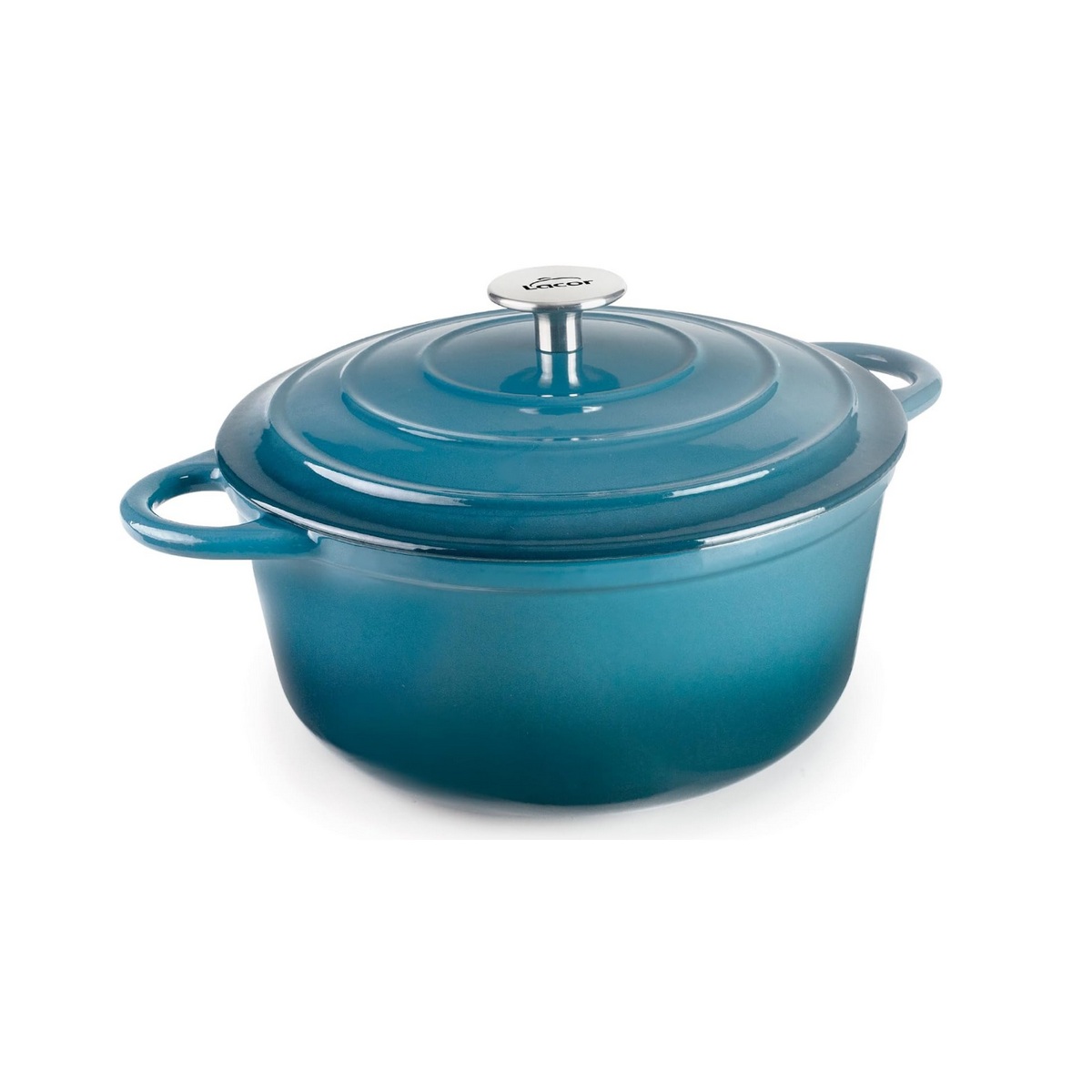 Lacor Blau Gusseisenbräter, Pfanne + Kochtopf, - Image 3