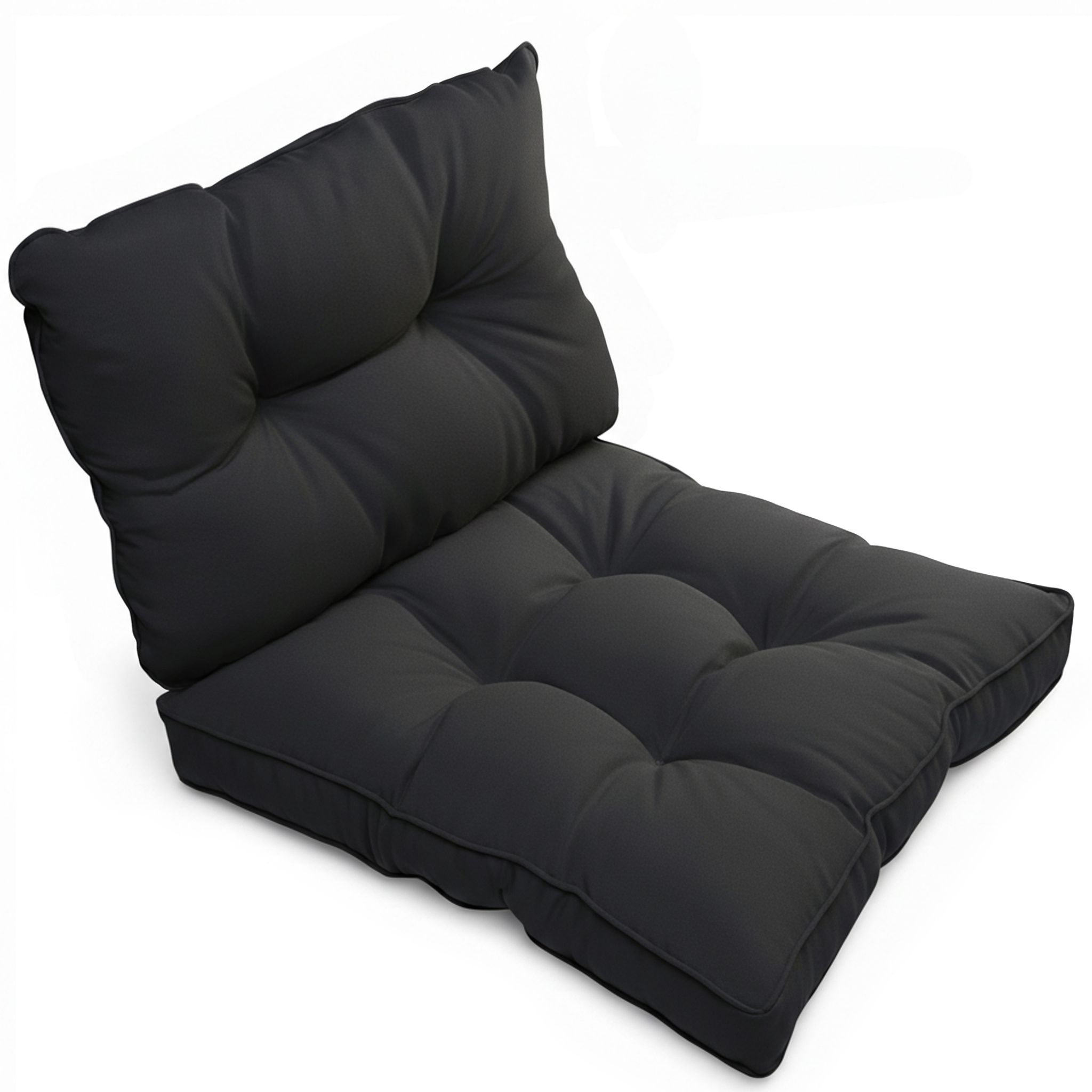 Beautissu Outdoor Loungekissen Flair, 70x40cm, 70x70cm, Graphitgrau