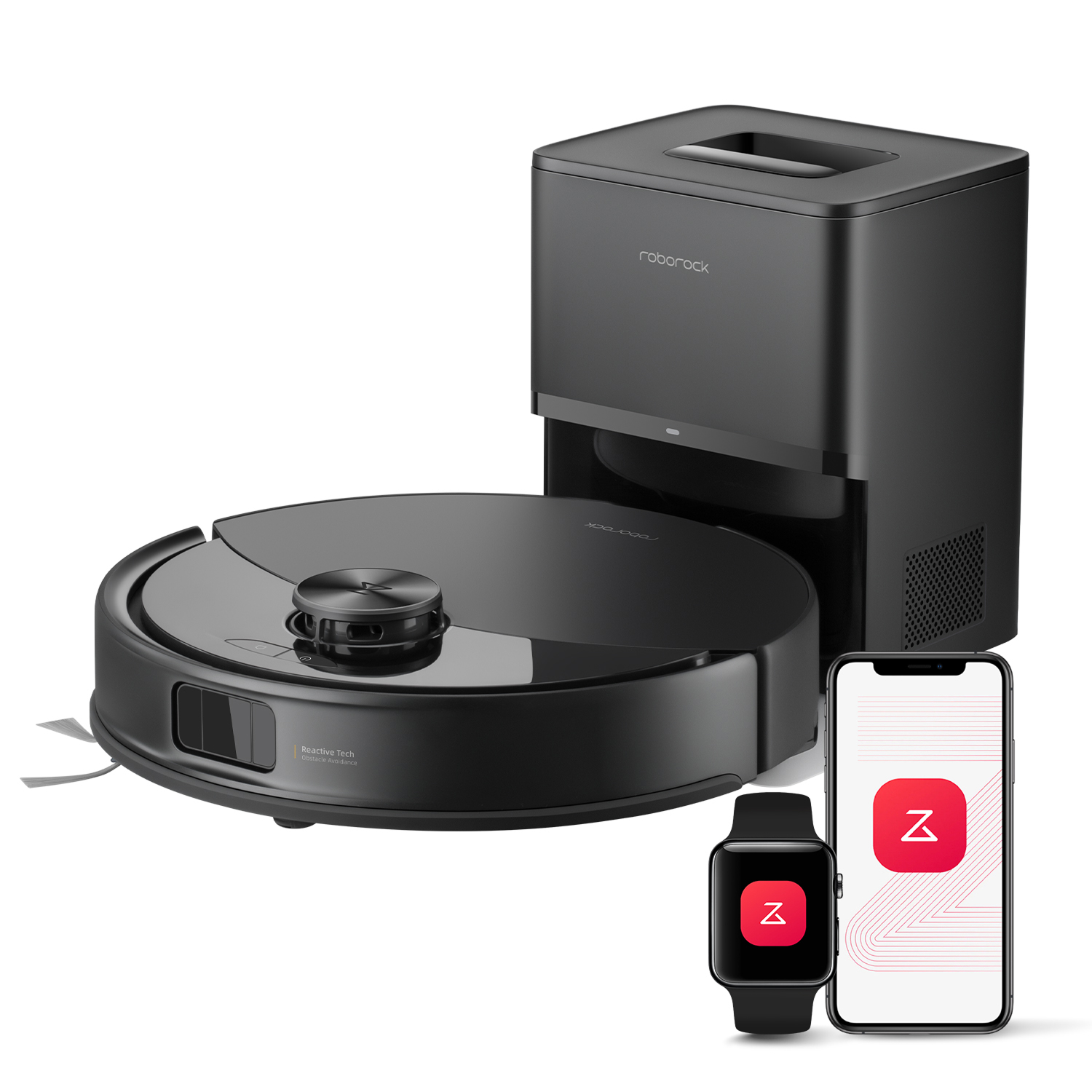 Roborock Schwarz Q10 S5+ Saugroboter Mit Wischfunktion, 10.000 Pa Hyperforce Saugkraft, Dual Anti-Tangle System, Auto Lifting Mopping, Ideal Für Tierhaare, Teppiche, Hartböden