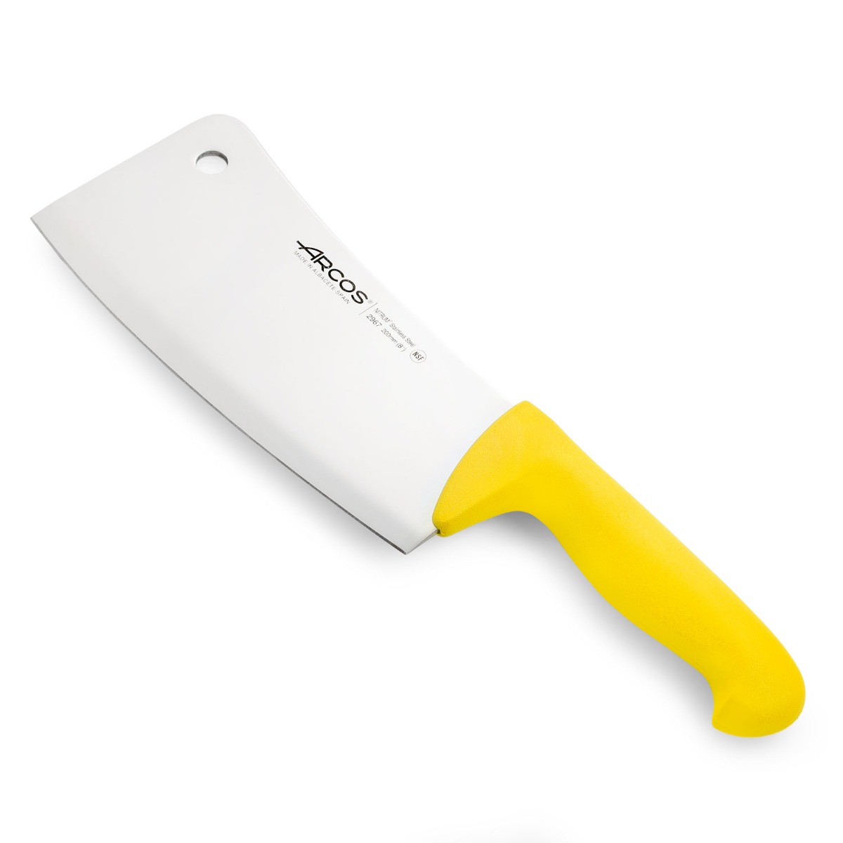 Arcos Fleischermesser Cleaver - Edelstahlklinge 23 cm - Griff aus Polypropylen, Widerstandsfähig und Hygienisch - Gelb, Serie 2900, Farberkennungssystem - Bild 2