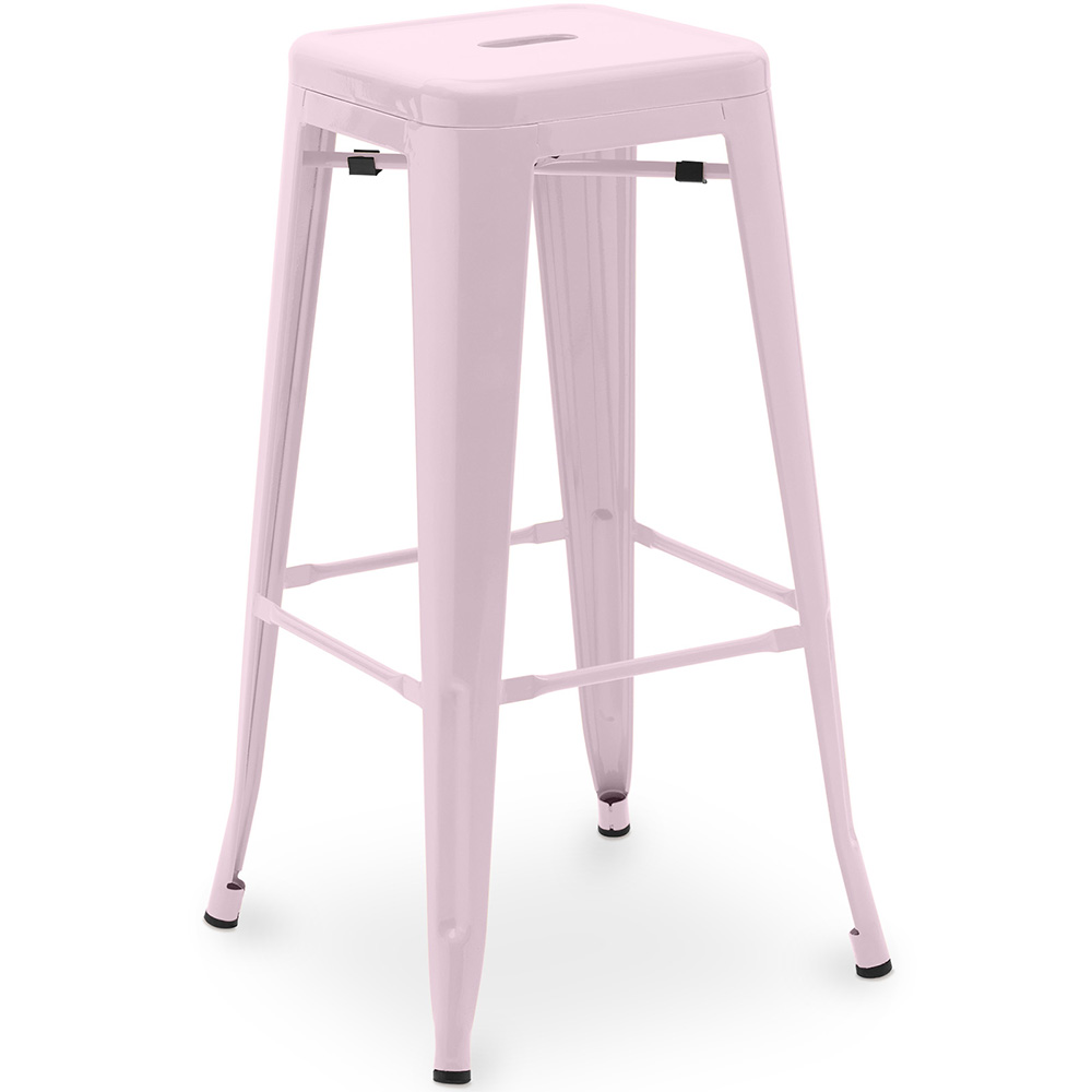 Tabouret De Bar - Design Industriel - 76cm - Stylix Rose Pâle