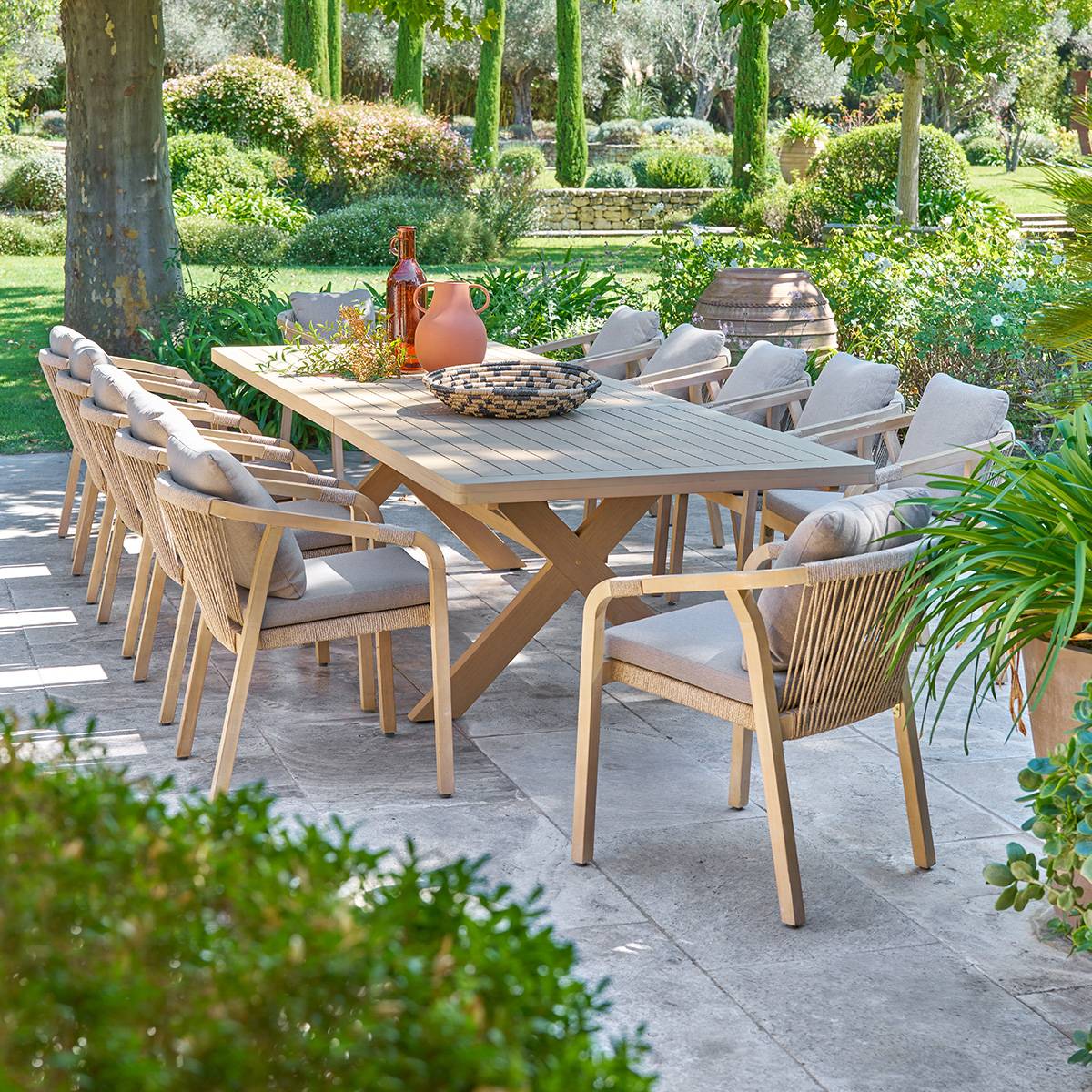 Table De Jardin 12 Places Xenia Eucalyptus - Hespéride