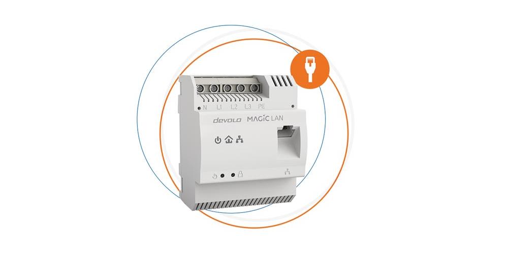 Devolo Magic 2 LAN DINrail (2400 Mbit/s), Powerline, Weiss, Grau - Bild 2