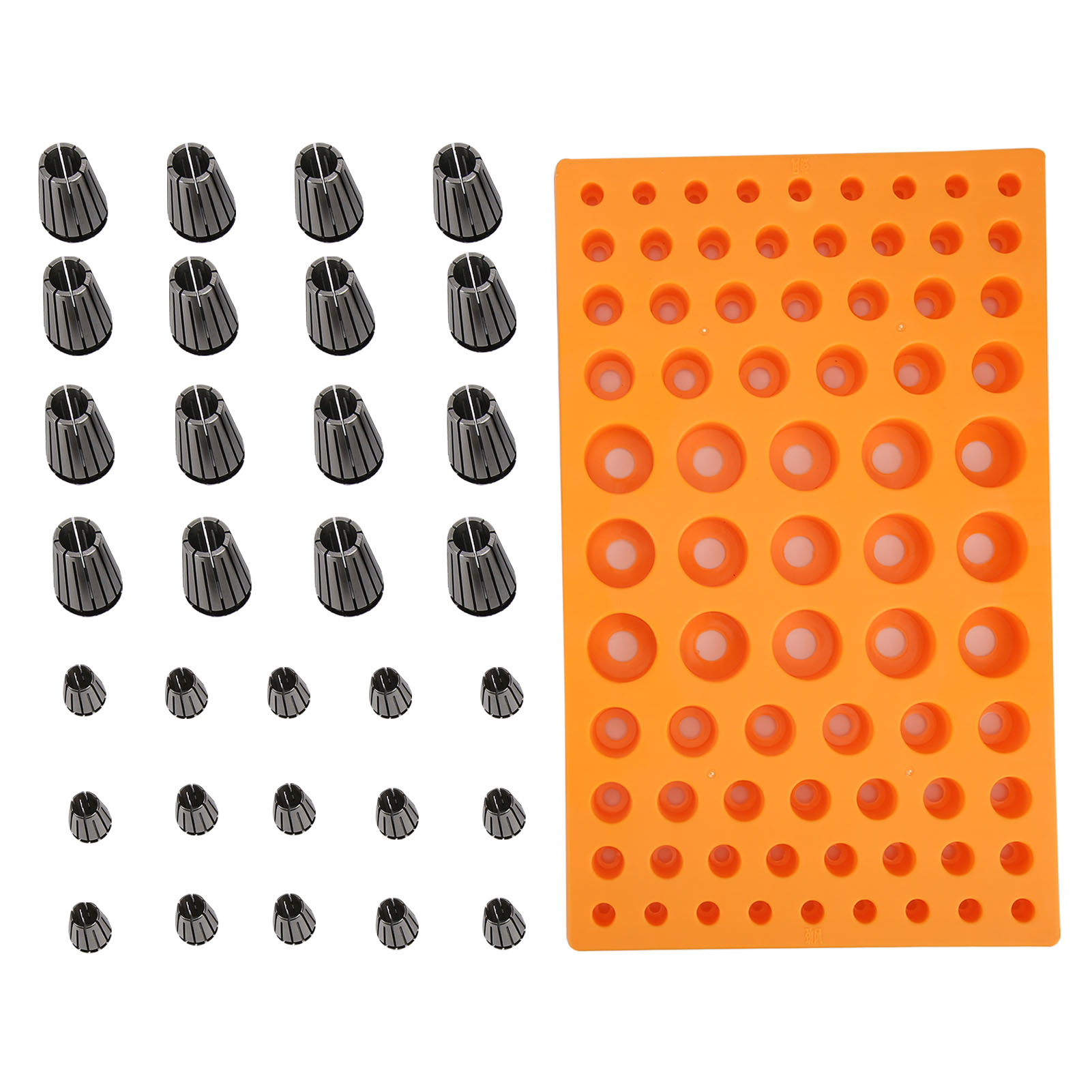 Boîte de rangement pour mandrins ER11 et ER20, plateau organisateur, plastique et acier rapide, lot de 4