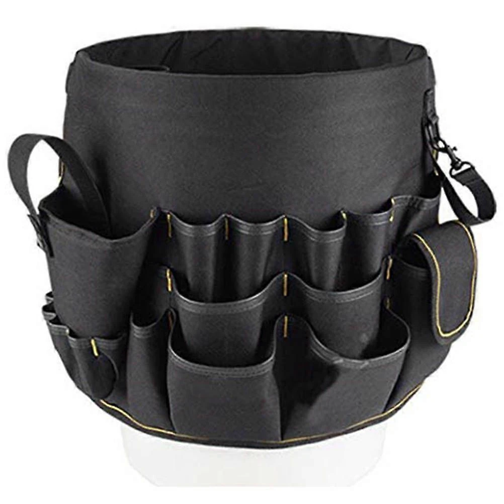 Seau de rangement à outils de jardin, 56 poches, tissu Oxford 600D, 30 x 28 cm, lot de 1