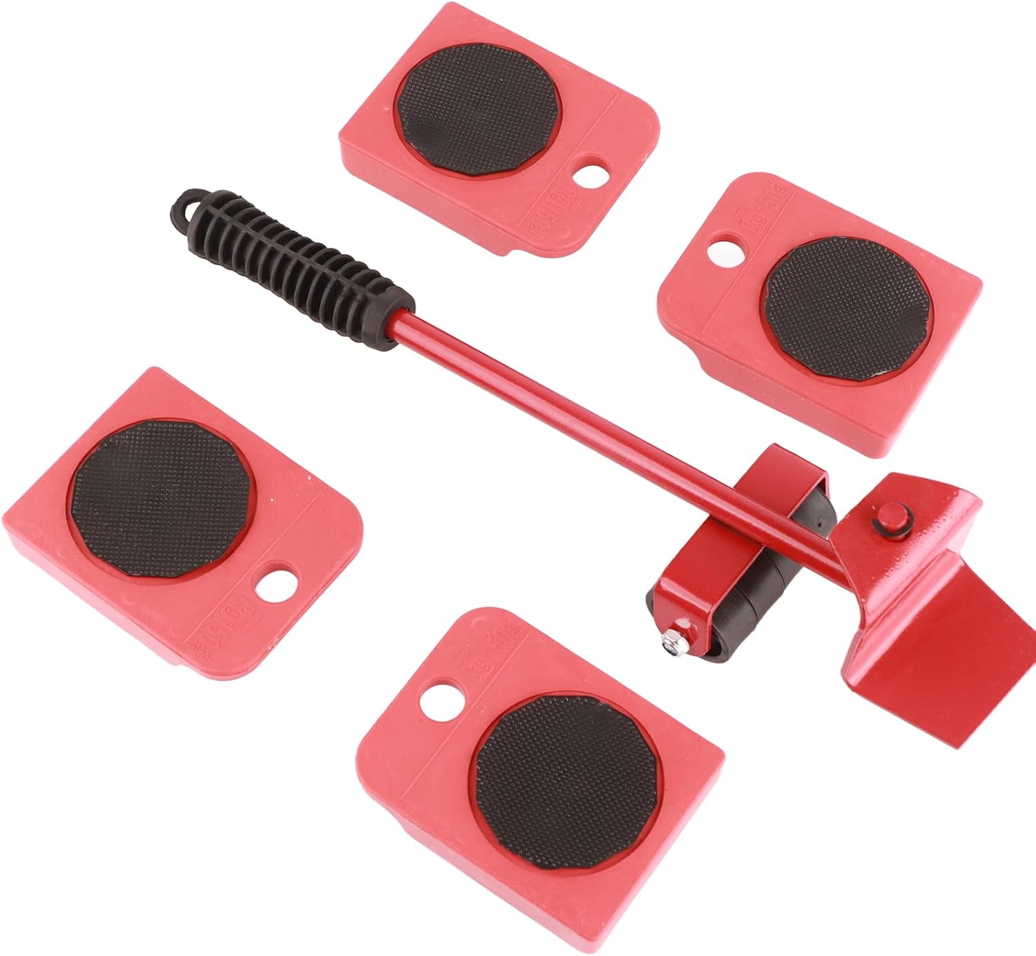 Élévateur de meubles roulant compact en fer A3 et ABS, plateau 100 x 80 mm, lot de 5