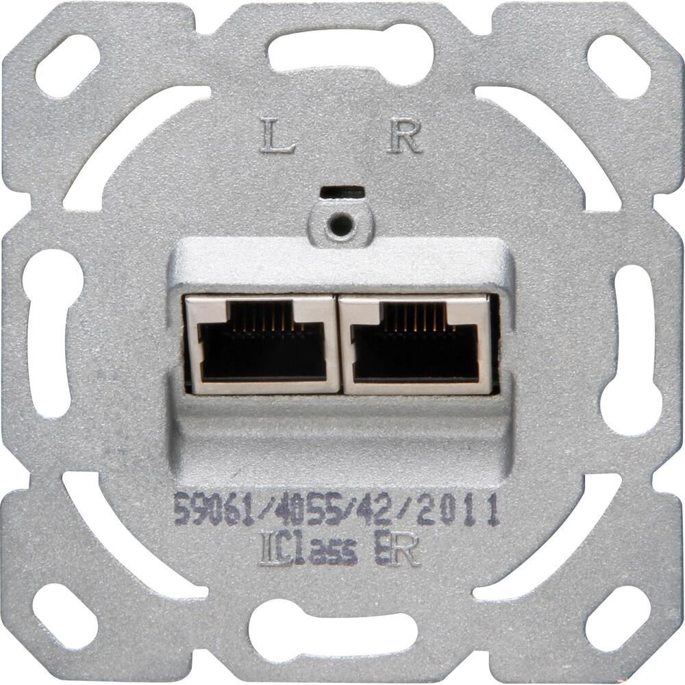 Netzwerkanschlussdose Cat6, 2x Getrennte Anschlüsse (10gbit/s/500mhz) - 920100183 - Kopp