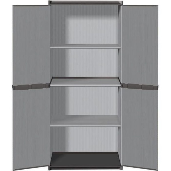 Armoire De Rangement Haute En Résine – 3 Étagères – Verrouillable