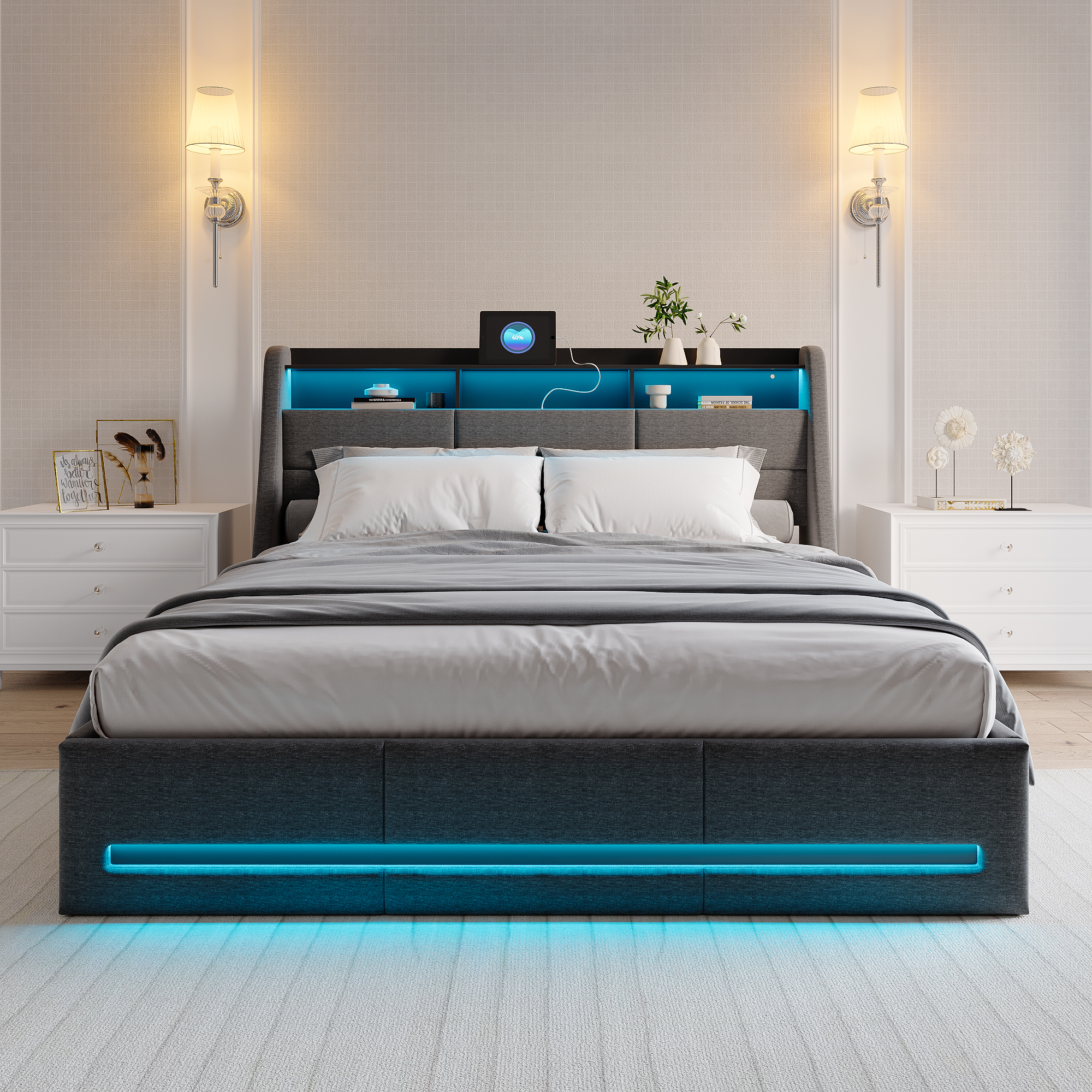Lit Coffre 140x190,lit Adult 140x190,lit 140x190,lit Double,led