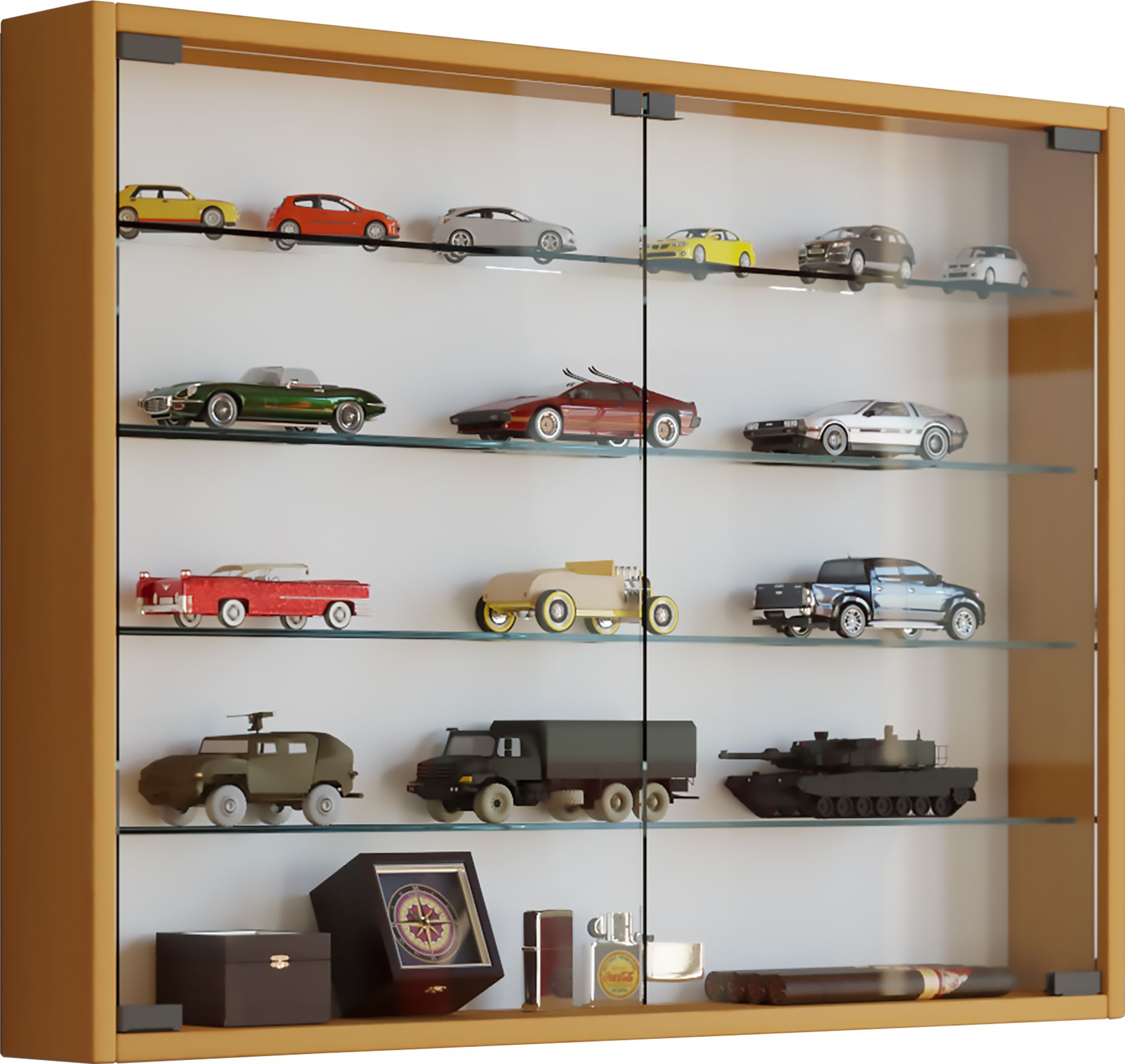 Vcm Unisex Braun Wandregal "Hängevitrine Wandvitrine Sammel Deko Mandosa L", (Buche), B:80cm T:10cm, Regale, Wandregal - Image 8