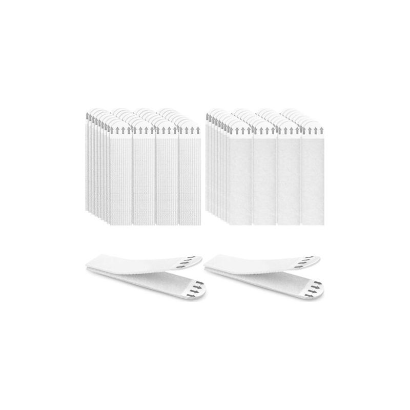 Accroches tableaux adhésives sans percer, 19 x 92 mm, lot de 36 paires