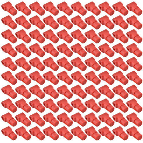 Crochet antivol pour téléphone portable, 7 mm, rouge, lot de 100 pièces
