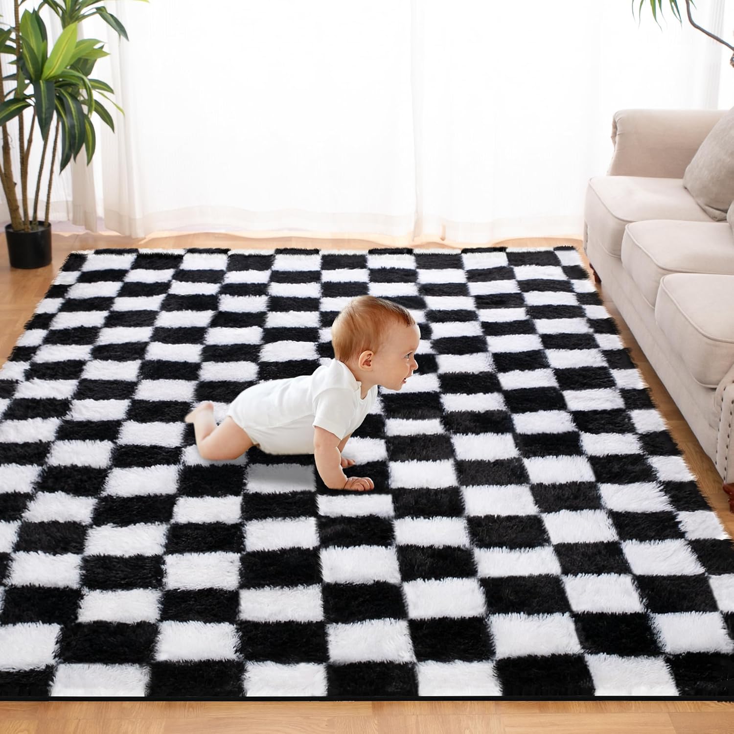 Freosen - Tapis Salon Shaggy 160 X 230 Cm Moelleux Descente De Lit