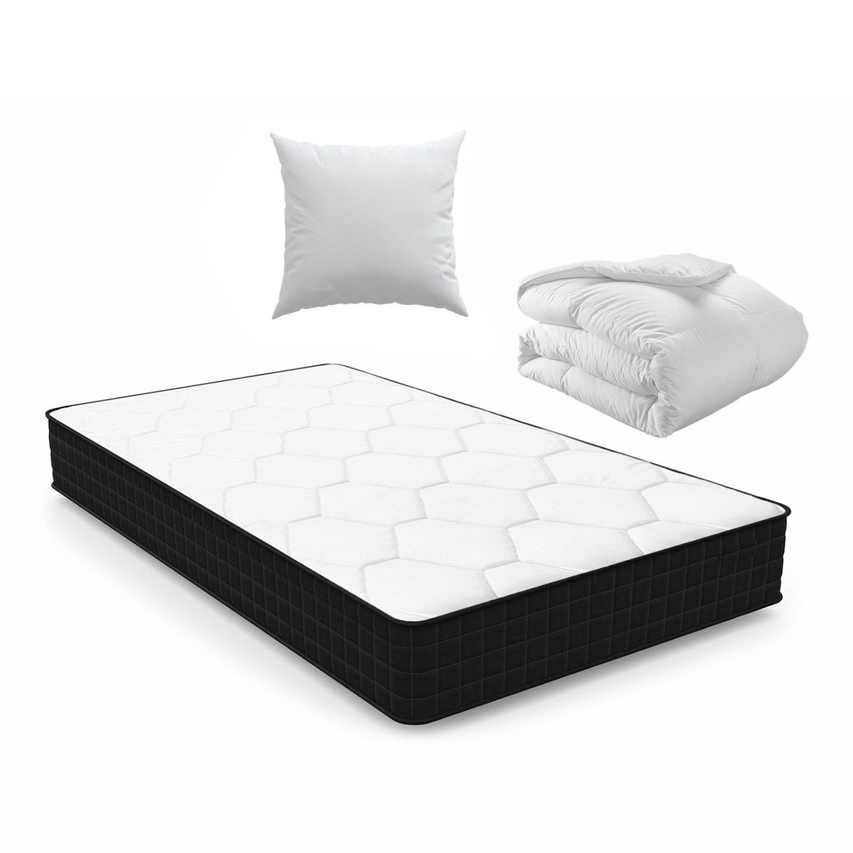 Iztoss – Matelas Mémoire De Forme 90x200x15 Cm – Ensemble Literie Avec