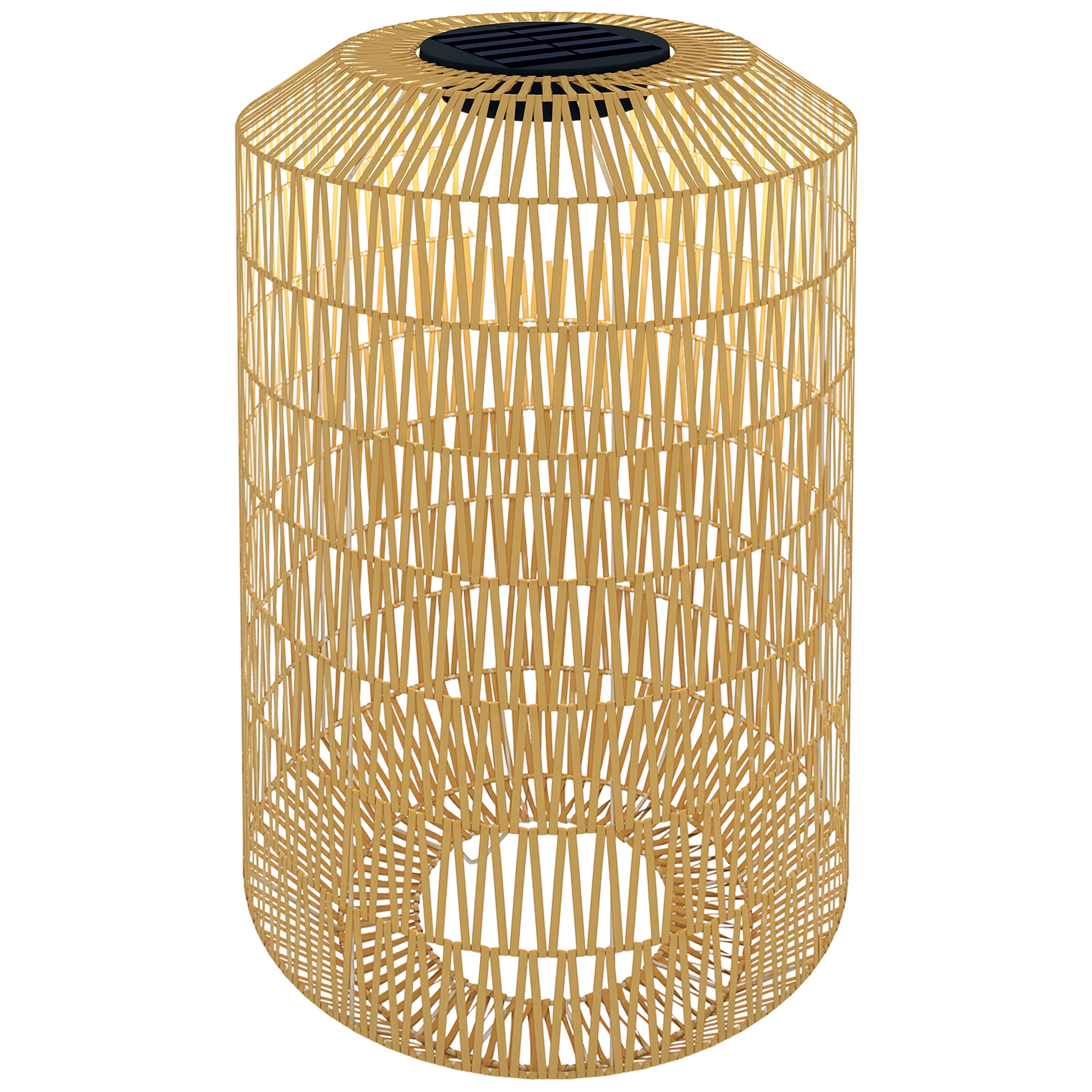 Lampadaire Solaire Led En Résine Tressée Filaire Style Boho Dia. 30 X