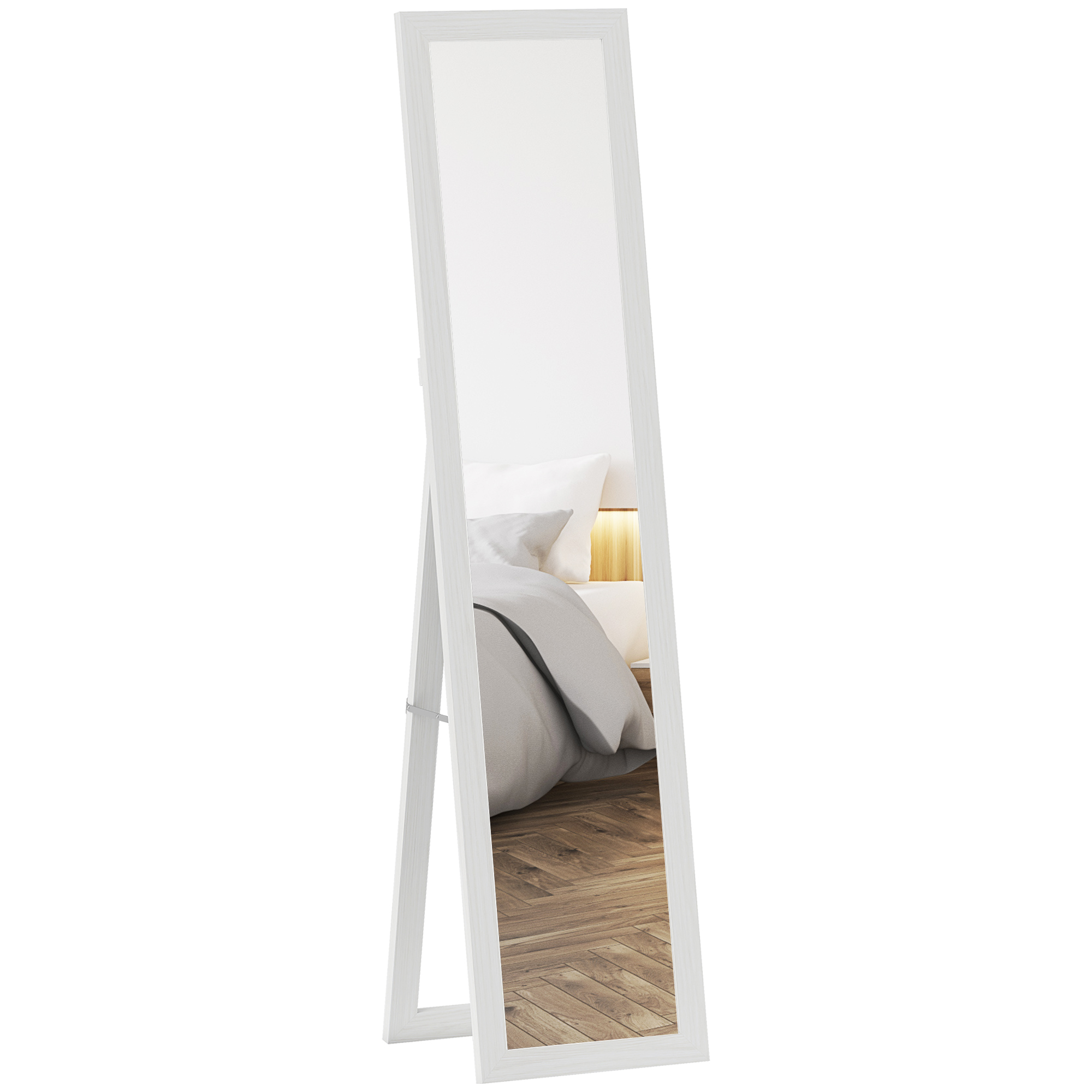 Homcom - Miroir Sur Pied Et Mural Rectangulaire Dim. 37l X 40l X 157h