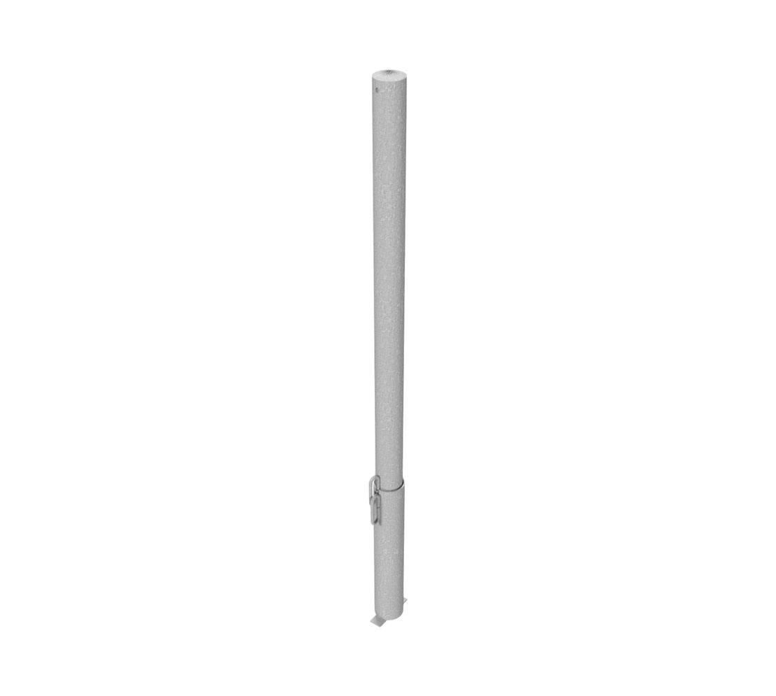 Schake Rot Absperrpfosten Herausnehmbar Für Vorhängeschloss Aus Stahlrohr Verzinkt Ø60x2,5Mm Mit Stahlkappe 900Mm Überflur Und Ösen